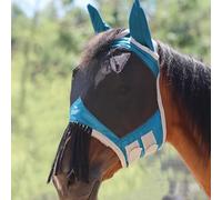 Harrison Howard CareMaster Maschera da mosca a cavallo con orecchie e frange naso maschera di defensore-Sky Blue