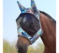 Harrison Howard CareMaster Maschera da mosca del cavallo Standard con le orecchie Protezione UV per cavallo-Pastello Mix (M)