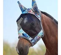 Harrison Howard CareMaster Maschera da mosca del cavallo Standard con le orecchie Protezione UV per cavallo-Pastello Mix (L)