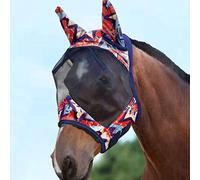 Harrison Howard CareMaster - Maschera per cavalli con orecchie e protezione UV per graffiti astratti (L)