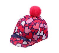 Harrison Howard Copri casco da equitazione con fiocco carino cuori