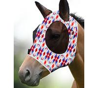 Harrison Howard Elasticità Maschera da mosca del cavallo Stupendo Comfort con protezione UV Standard Maschera da mosca del cavallo per cavallo-Astratto tribale (M)
