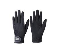 Harrison Howard Guanti da equitazione per bambini, con impugnatura comoda, per ragazzi e ragazze, per equitazione, corsa o ciclismo, leggeri, colore nero, età 8-10 anni