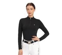 Harrison Howard Ice Feel Quick Dry Performance Rider - Camicia a Maniche Lunghe da Donna, Nero, L