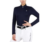 Harrison Howard Ice Feel Quick Dry Performance Rider - Camicia a maniche lunghe da donna, nero, S