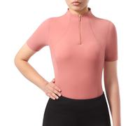 Harrison Howard Maglietta sportiva da donna a maniche corte ad asciugatura rapida, Arancione, rosa., L