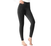 Harrison Howard Pantaloni da Equitazione da Donna con Impugnatura in Silicone, Leggings a Vita Alta, da Donna, Nero, S