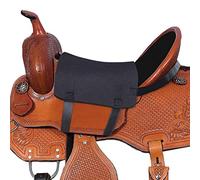 Harrison Howard Sella Western Antiscivolo con Impugnatura Naturale, coprisella per Cavallo, con 2 Fasce Elastiche per Le Gambe, Taglia S