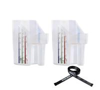 Harrison Howard Set di 2 misurini per mangime per equini, in plastica, con marcature di misurazione, perfette per un uso stabile, per misurare i mangimi dolci, avena, cereali, acqua, set da 2