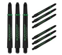 Harrows 3 set di freccette Supergrip Carbon Dart Stems - 9 freccette in totale - Medium, Midi & Short