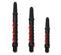 Harrows Alberi per freccette in carbonio ST con anelli piramidali, corti, rosso