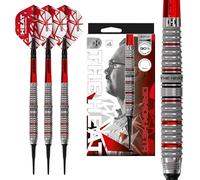 Harrows Damon Heta 90% Tungsten Darts Serie 4, set di freccette Softtip disponibili in 18 g e 20 g con Alamo VS2 Shafts & Silika Flights, design ispirato al giocatore professionista per freccette