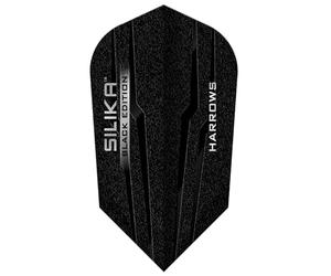 Harrows Dart Silika Black Edition - Freccette appositamente laminate, set di accessori per freccette in acciaio e freccette morbide (Slim)
