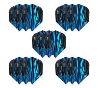 Harrows Freccette di Fuoco, 5 Set di Alette per Freccette (15 Alette totali), 100 Micron, Extra Resistenti, realizzate nel Regno Unito, Accessori Professionali per Freccette, Colore Blu