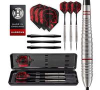 Harrows Freccette Rage Stile tungsteno | Set di Freccette con Punta in Acciaio con Custodia | 21g, 22g, 23g e 24g| Include Alberi Speedline e Alette Rage da 100 Micron (21g)