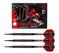 Harrows Freccette Wolfram Infinity 97% tungsteno | Set di Freccette con Punta Morbida | 18g e 20g | Include Alberi Supergrip Fusion e Alette Prime da 100 Micron (20g)