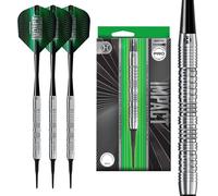 Harrows Impact Premium - Set di freccette morbide in tungsteno, 18 g e 20 g, con aste Supergrip e alette da 100 micron, per bersagli elettronici (20 g)