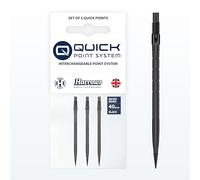 Harrows Micro Grip Quick Points - Punte di precisione fresate CNC con impugnatura migliorata per le dita e design no-break - Fast Swap Quick Point System (40 mm, nero)