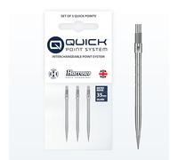 Harrows Micro Grip Quick Points - Punte di precisione fresate CNC con impugnatura migliorata per le dita e design no-break - Fast Swap Quick Point System (35 mm, argento)