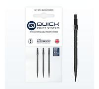 Harrows Micro Grip Quick Points - Punte di precisione fresate CNC con presa migliorata per le dita e design no-break - Fast Swap Quick Point System (35 mm, nero)