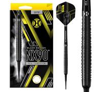 Harrows NX90 Set di Freccette con Punta Morbida al 90% in tungsteno da 18 g e 20 g - Include astine Midi Supergrip Nere e Alette Micron NX90 18g