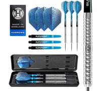 Harrows Pulse 90% freccette in tungsteno | Set di freccette con punta in acciaio con custodia | 21 g, 22 g, 23 g, 24 g, 25 g e 26 g | Include alberi Supergrip Fusion e alette Prime da 100 micron (22g)
