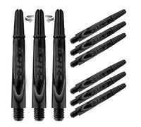 Harrows Set di 3 Freccette in Carbonio ST, 9 aste in Totale, Disponibili in 3 Misure, in Materiale Composito di Carbonio, Misura Media, Colore: Nero