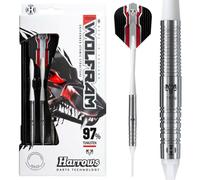 Harrows Set di Freccette Wolfram 97% tungsteno con Punta Morbida - Include aste Speedline, Marathon - Alette Wolfram e Custodia da Viaggio 18g