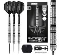 Harrows SuperGrip QP - Set di freccette coniche in tungsteno al 90%, con sistema di cambio Quick Point, 22 g, 23 g, 24 g, 26 g, 28 g e 30 g, con aste Supergrip e alette da 100 micron