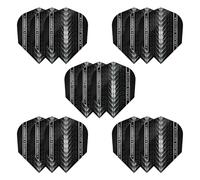 Harrows Supergrip Ultra Dart Flights | 5 x set di alette per freccette (15 alette totali) I 100 micron freccette I Premium Extra Strong Made in UK I Professional Darts Accessories I Black Edition