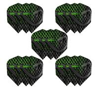 Harrows Taipan - Set di 5 Alette per Freccette (15 Alette totali), 100 Micron, Extra Resistenti, realizzate nel Regno Unito, Accessori Professionali per Freccette, Colore Verde