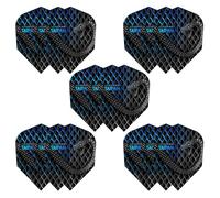 Harrows Taipan - Set di 5 Alette per Freccette (15 Alette totali), 100 Micron, Extra Resistenti, realizzate nel Regno Unito, Accessori Professionali per Freccette, Colore Blu