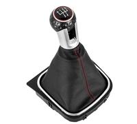 Harrwwv Pomello Del Cambio Dell'auto Per Per Golf 5 MK5 R32 Per GTD Per GTI Per Golf 6 MK6 R20 2004 2005-2013 Pomello Del Cambio Leva Del Cambio Auto Pomello Con Cuffia Di Copertura(5 Speed)