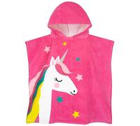 Harry Bear Accappatoio Bambina, Poncho Bambina Cotone, Telo Mare Bambina, Accappatoio Poncho, Taglia Unica, Rosa