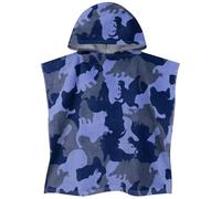 Harry Bear Accappatoio Bambino, Poncho Bambini Dinosauro, Poncho Mare Bambino Cotone, Accappatoio Ragazzo Con Cappuccio, Taglia Unica, Blu