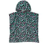 Harry Bear Accappatoio Poncho, Poncho Bambina Stampa Leopardata, Accappatoio Bambina Cotone, Taglia Unica, Verde