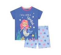 Harry Bear Corto Pigiama per Ragazze Sirena Blu 5-6 Anni
