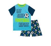 Harry Bear Corto Pigiama per Ragazzi Calcio Blu 5-6 Anni