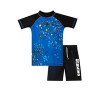 Harry Bear Costume da Bagno da Gioco per Ragazzi Costumi Piscina Bambino per i Giocatori a Due Pezzi Nero 5-6 Anni