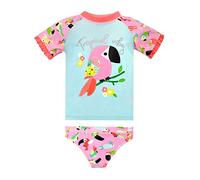 Harry Bear Costume da Bagno per Ragazze a Due Pezzi Tucano Tropicale Rosa 18-24 Mesi