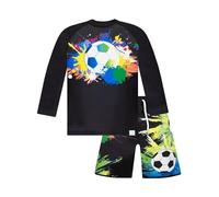 Harry Bear Costume Piscina Bambino | Costume Piscina Ragazzo da Calcio | Costume Due Pezzi | Nero 7-8 Anni