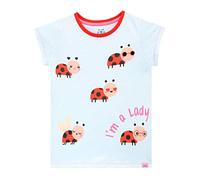 Harry Bear Maglietta Maniche Corta per Ragazze Coccinella Blu 18-24 Mesi