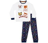 Harry Bear Pigiama Bambina | Gatto Pigiami Ragazza | Pigiama Bambino Manica Lunga Gatti | Bianco 12-13 Anni