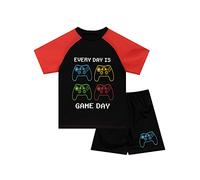 Harry Bear Pigiama Manica Corta per Ragazzi Gaming Nero 9-10 Anni