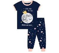 Harry Bear Pigiama per Ragazze Luna Vestibilitta Stretta Blu 10-11 Anni
