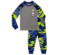 Harry Bear Pigiama per Ragazzi Vestibilitta Stretta Camo Teschio Grigio 7-8 Anni