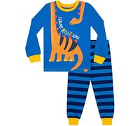 Harry Bear vestibilità Aderente Pigiama per Ragazzi Dinosaur Blu 5-6 Anni