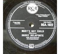 harry belafonte - 78rpm HARRY BELAFONTE mary`s boy child / eden was just like this
