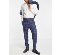 Harry Brown - Pantaloni da abito a quadri blu-Blu navy W32 L32
