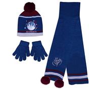 Harry Coordinato Completo Invernale Per Bambini Composto Da Cappellino, Sciarpa E Guanti, Colore Blu Dai - 6-9 Anni